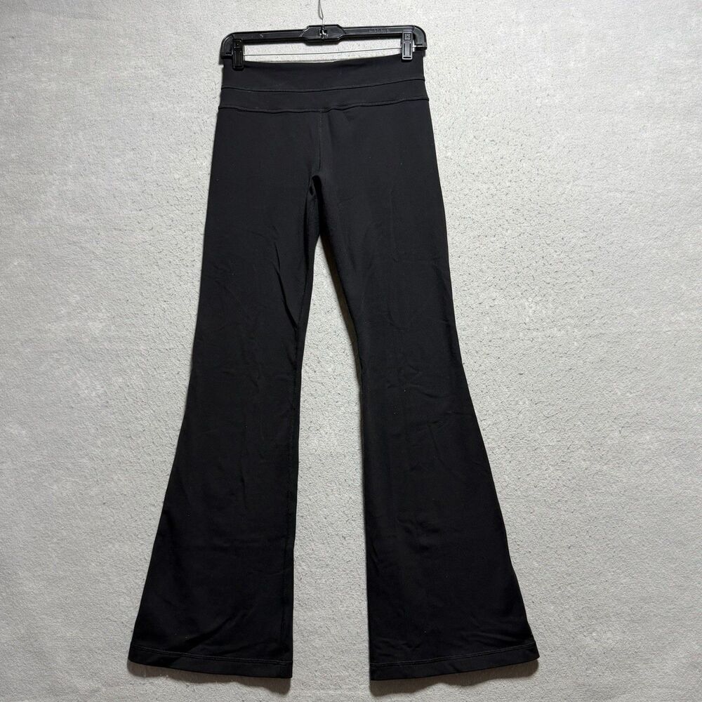 Lululemon Flare Pants Women’s Sz 6 Black Groove Pant High Waisted Yoga Athletic